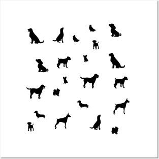 Cute black dogs Posters and Art